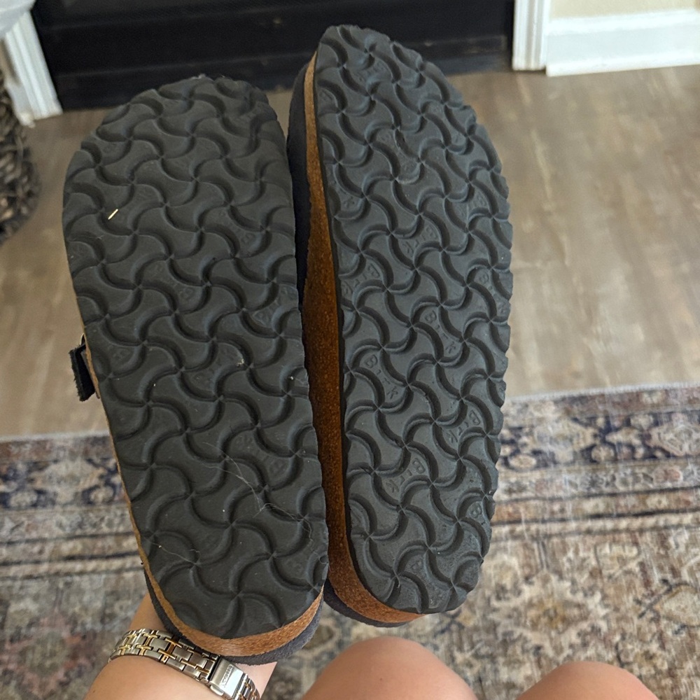 Gray Suede Buckle Slip-On Shoes - Picture 5 of 5